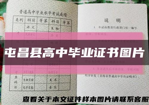 屯昌县高中毕业证书图片缩略图