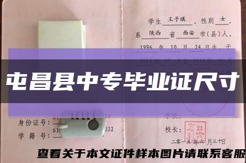 屯昌县中专毕业证尺寸缩略图