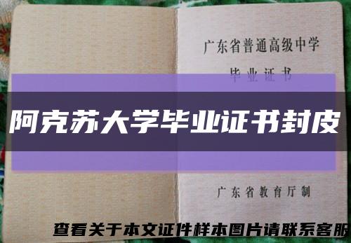 阿克苏大学毕业证书封皮缩略图