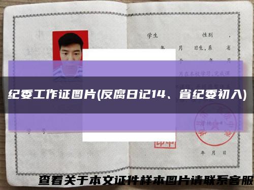 纪委工作证图片(反腐日记14、省纪委初入)缩略图