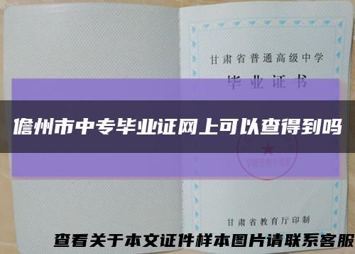 儋州市中专毕业证网上可以查得到吗缩略图