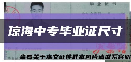 琼海中专毕业证尺寸缩略图