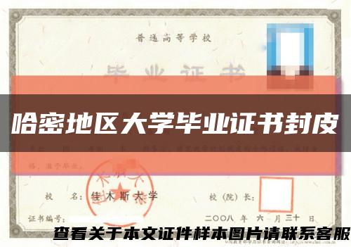 哈密地区大学毕业证书封皮缩略图