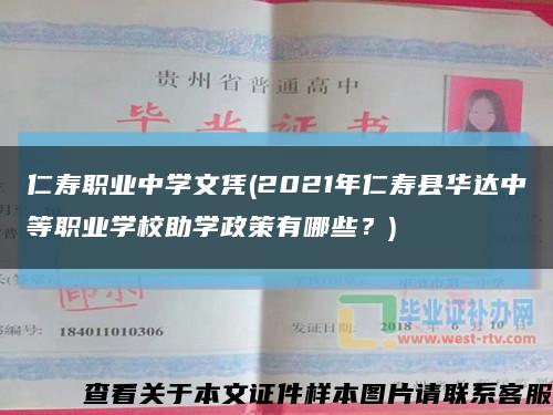 仁寿职业中学文凭(2021年仁寿县华达中等职业学校助学政策有哪些？)缩略图