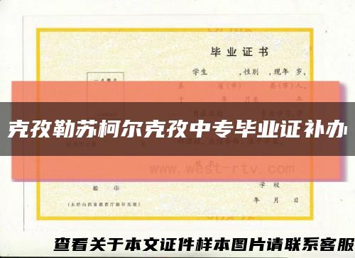 克孜勒苏柯尔克孜中专毕业证补办缩略图
