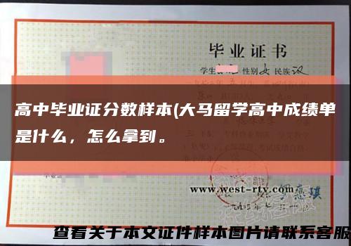 高中毕业证分数样本(大马留学高中成绩单是什么，怎么拿到。缩略图