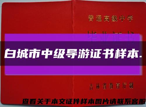 白城市中级导游证书样本.缩略图