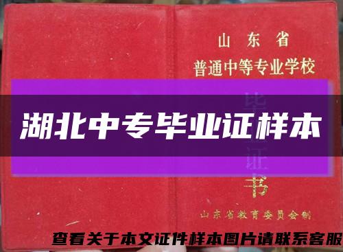 湖北中专毕业证样本缩略图