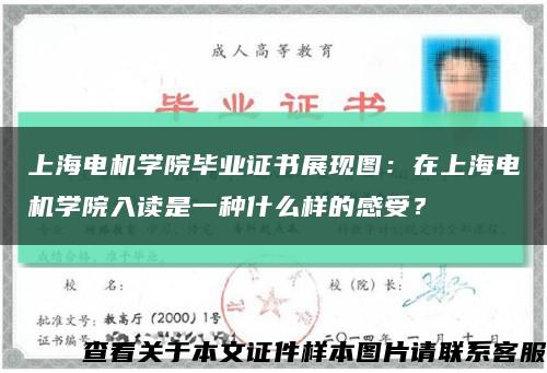 上海电机学院毕业证书展现图：在上海电机学院入读是一种什么样的感受？缩略图