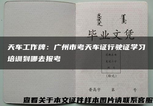 天车工作牌：广州市考天车证行驶证学习培训到哪去报考缩略图