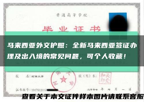 马来西亚外交护照：全新马来西亚签证办理及出入境的常见问题，可个人收藏！缩略图