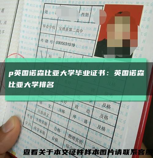 p英国诺森比亚大学毕业证书：英国诺森比亚大学排名缩略图