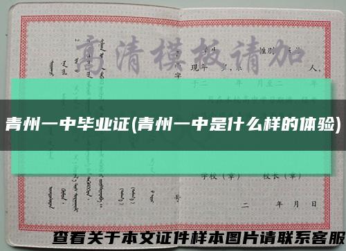 青州一中毕业证(青州一中是什么样的体验)缩略图