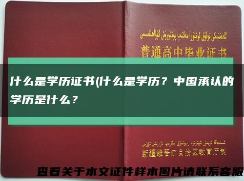 什么是学历证书(什么是学历？中国承认的学历是什么？缩略图