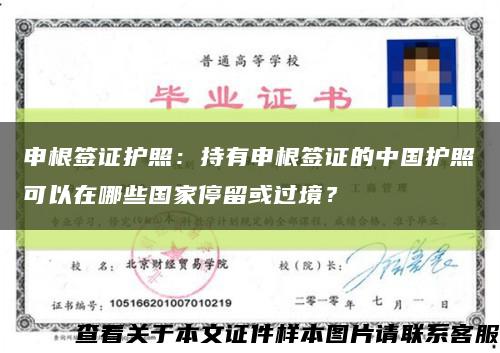 申根签证护照：持有申根签证的中国护照可以在哪些国家停留或过境？缩略图