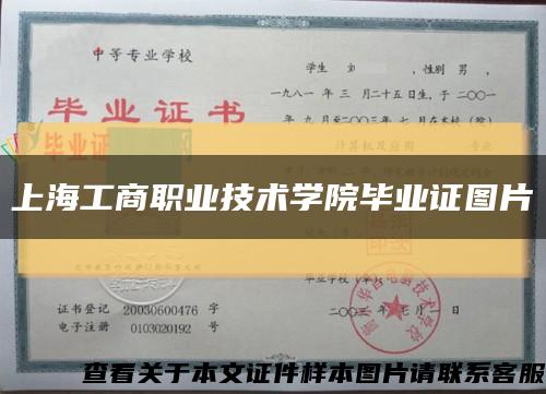 上海工商职业技术学院毕业证图片缩略图