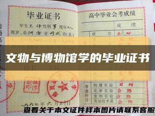 文物与博物馆学的毕业证书缩略图