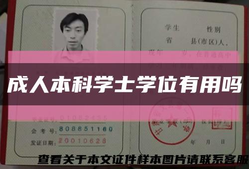 成人本科学士学位有用吗缩略图