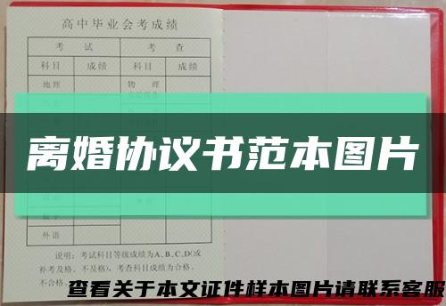 离婚协议书范本图片缩略图