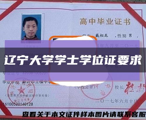 辽宁大学学士学位证要求缩略图