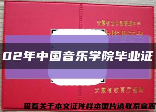 02年中国音乐学院毕业证缩略图