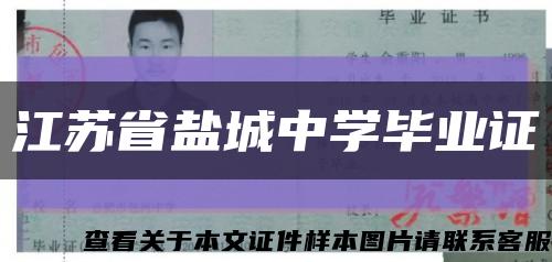 江苏省盐城中学毕业证缩略图
