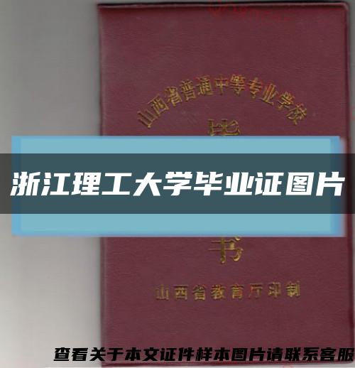 浙江理工大学毕业证图片缩略图