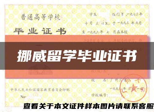 挪威留学毕业证书缩略图