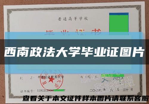 西南政法大学毕业证图片缩略图