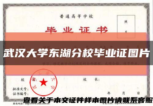 武汉大学东湖分校毕业证图片缩略图