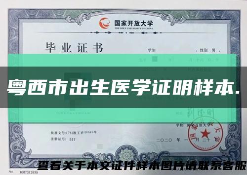 粤西市出生医学证明样本.缩略图