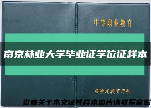 南京林业大学毕业证学位证样本缩略图