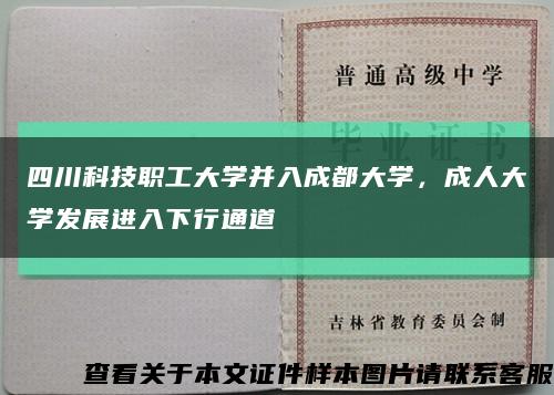 四川科技职工大学并入成都大学，成人大学发展进入下行通道缩略图