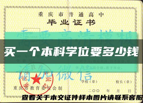 买一个本科学位要多少钱缩略图