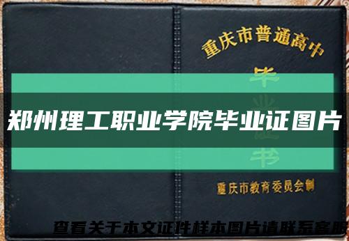 郑州理工职业学院毕业证图片缩略图