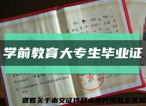 学前教育大专生毕业证缩略图
