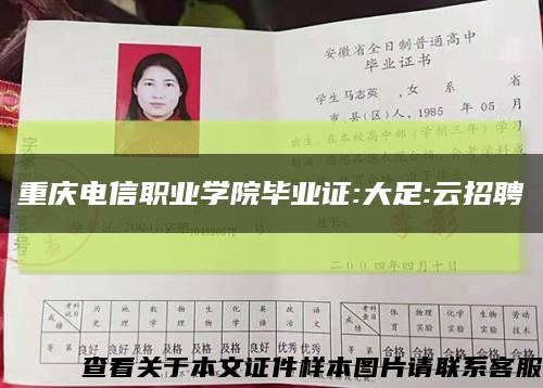 重庆电信职业学院毕业证:大足:云招聘缩略图