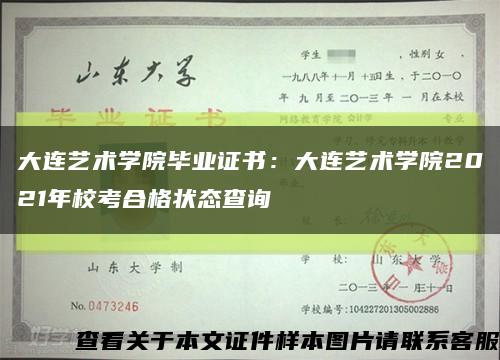 大连艺术学院毕业证书：大连艺术学院2021年校考合格状态查询缩略图