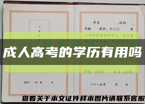 成人高考的学历有用吗缩略图