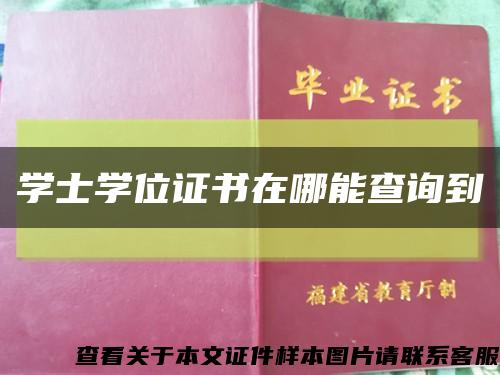 学士学位证书在哪能查询到缩略图