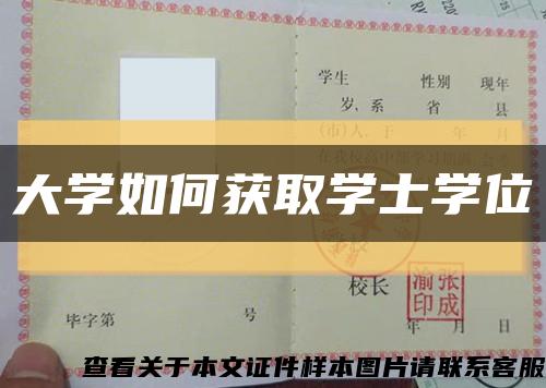 大学如何获取学士学位缩略图