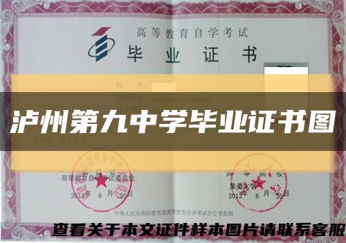 泸州第九中学毕业证书图缩略图