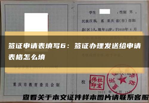 签证申请表填写6：签证办理发送给申请表格怎么填缩略图