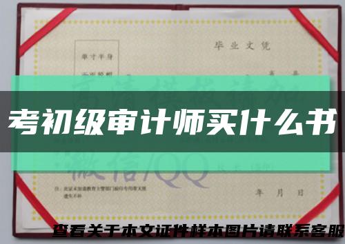 考初级审计师买什么书缩略图