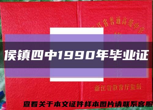 侯镇四中1990年毕业证缩略图