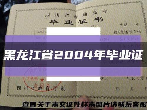 黑龙江省2004年毕业证缩略图