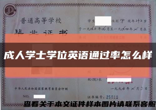 成人学士学位英语通过率怎么样缩略图