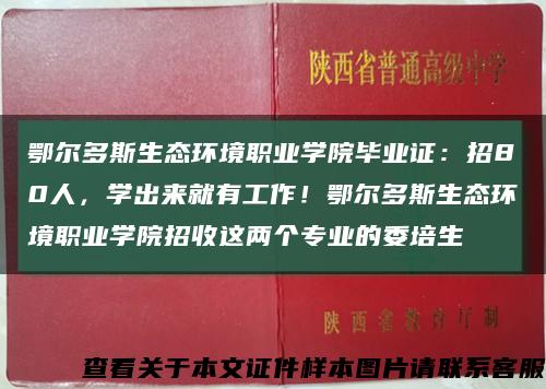 鄂尔多斯生态环境职业学院毕业证：招80人，学出来就有工作！鄂尔多斯生态环境职业学院招收这两个专业的委培生缩略图