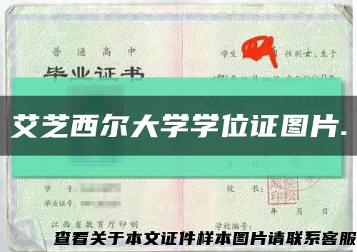 艾芝西尔大学学位证图片.缩略图