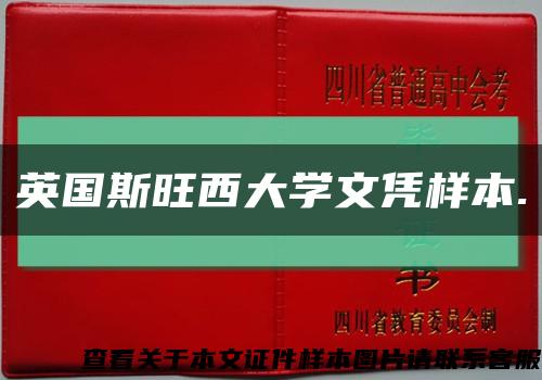 英国斯旺西大学文凭样本.缩略图